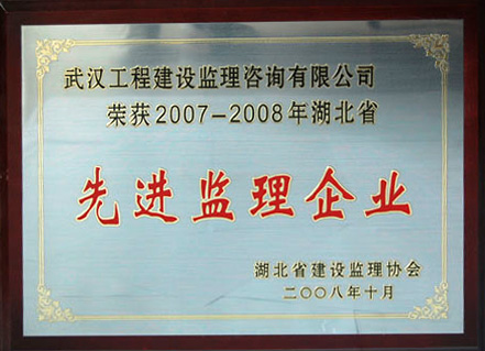  2007年中国先进工程监理企业